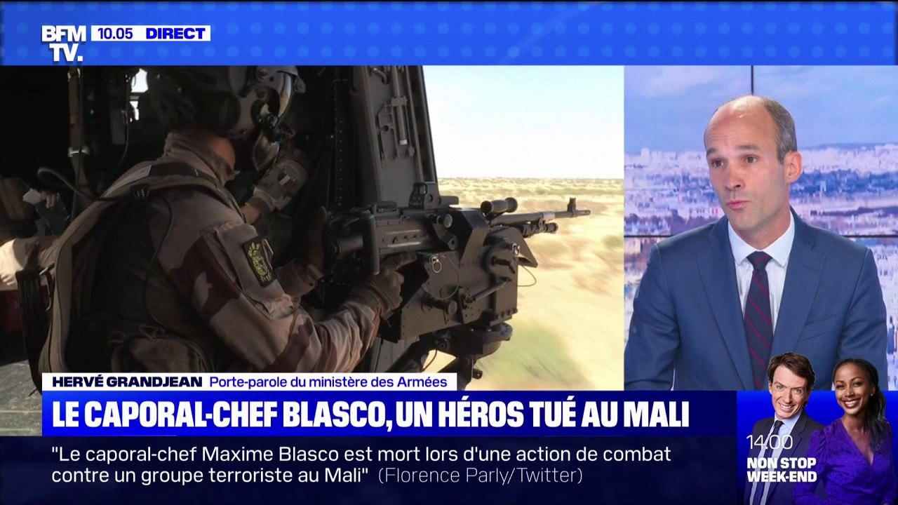 Hervé Grandjean, porte-parole du ministère des Armées raconte  l'attaque qui a mené à la mort du caporal-chef Blasco