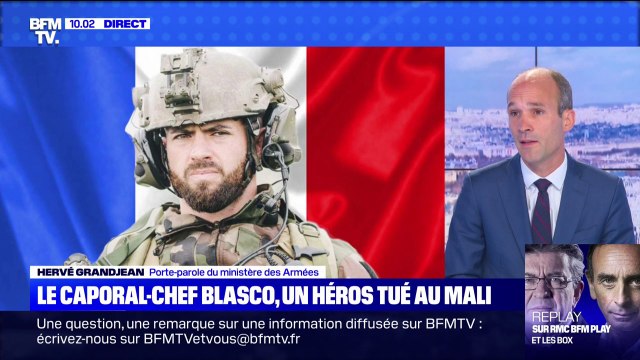 Hervé Grandjean, porte-parole du ministère des Armées: le caporal-chef Maxime Blasco était un soldat d'exception