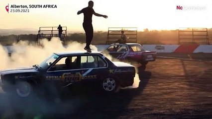 Sparks and adrenaline fly in South Africa car 'spinning'