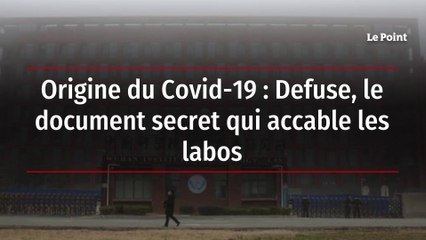 Origine du Covid-19 : Defuse, le document secret qui accable les labos