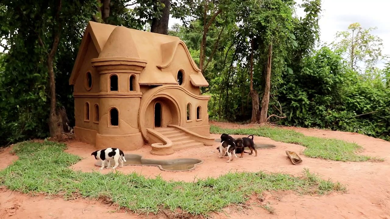 Craft idea building most creative wonderful puppy's villa castle attractive