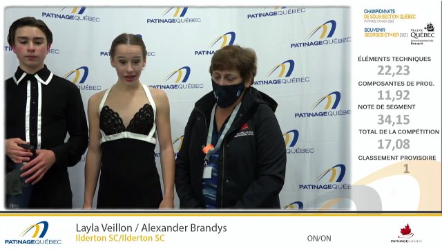 CSS 2022 et SGE 2021 - Juvéniles Danse sur Tracé - Pré-Novice Danse sur Tracé - Junior Couple Prog. Court - Senior Couple Prog. Court - Juvéniles Dames (Groupe 1 et 2) -