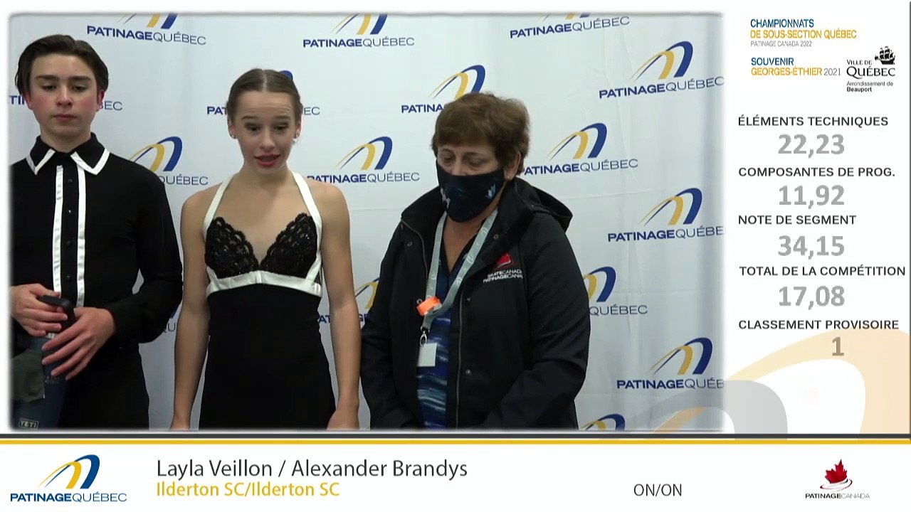 CSS 2022 et SGE 2021 - Juvéniles Danse sur Tracé - Pré-Novice Danse sur Tracé - Junior Couple Prog. Court - Senior Couple Prog. Court - Juvéniles Dames (Groupe 1 et 2) -