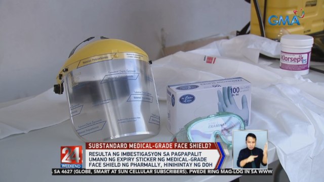 Resulta ng imbestigasyon sa pagpapalit umano ng expiry sticker ng medical-grade face shield ng Pharmally, hinihintay ng DOH | 24 Oras Weekend