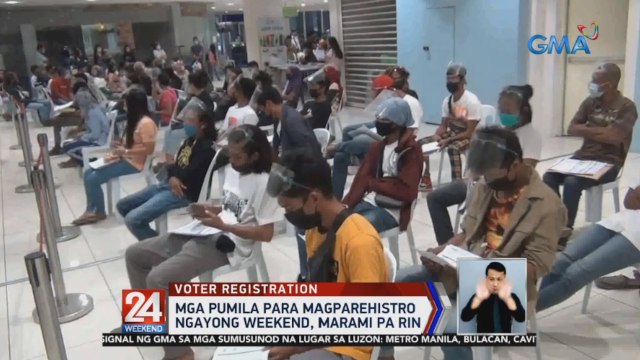 Mga pumila para magparehistro ngayong weekend, marami pa rin | 24 Oras Weekend