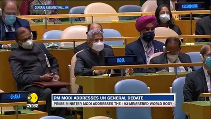 Download Video: PM Modi UNGA Address 2021 - PM Modi pays tribute to lives lost due to pandemic_ WION-USA Direct_ News