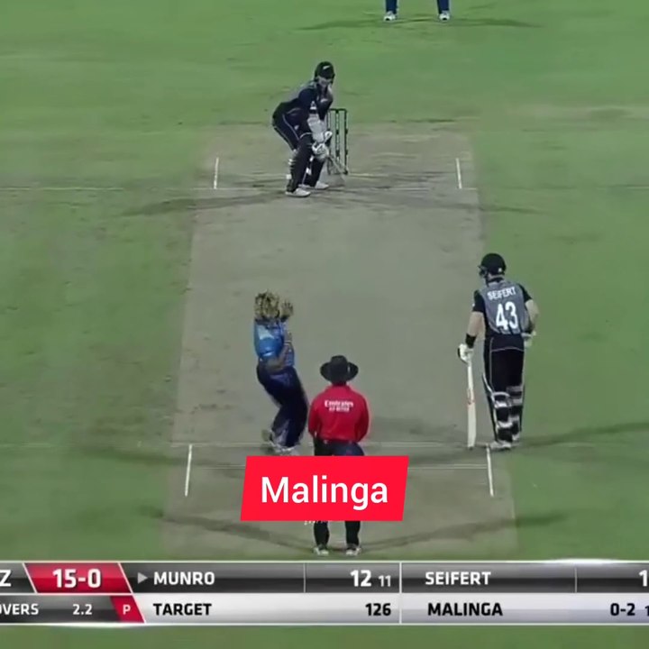 Lasith Malinga Brilliant Bowling against NZ 4 Wkts in one over