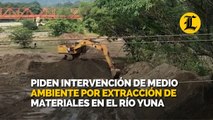 Piden intervención de Medio Ambiente por extracción de materiales en el río Yuna