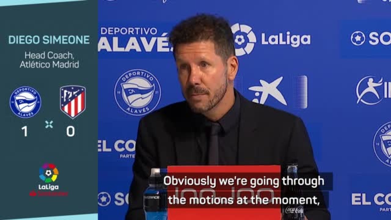 Simeone takes responsibility for misfiring Atletico