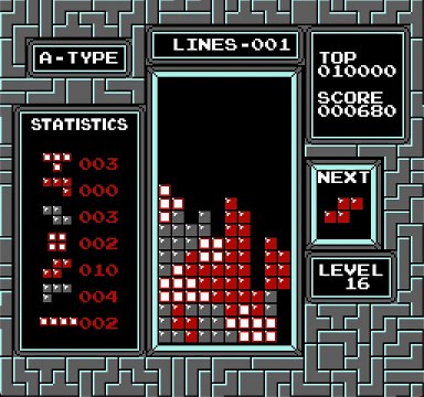 Tetris NES - A-Type - Level 16 Start