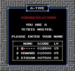 Tetris NES - A-Type - Level 19 Compilation