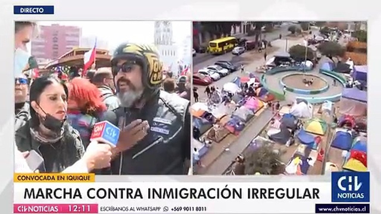 Marcha contra la inmigración ilegal + insultos de Rafael Cagada contra iquiqueños