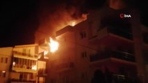 Öfkeli koca binayı ateşe verdi, mahalleli sokağa döküldü