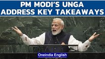 PM Modi address UNGA, hits out on Pakistan, Top 5 key takeaways | Oneindia News