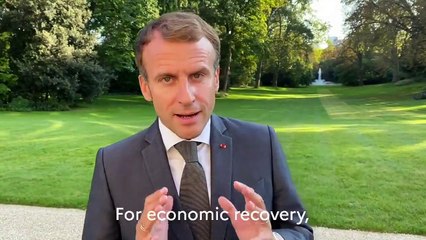 Emmanuel Macron - Son annonce pendant Global Citizen Live : Le Président annonce doubler le nombre de vaccins donnés aux pays pauvre