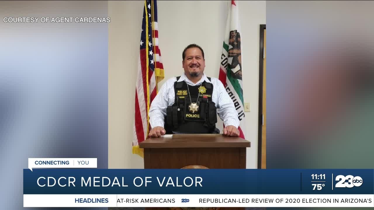 Bakersfield-based parole agent Luis Cardenas receives CDCR's Medal of Valor