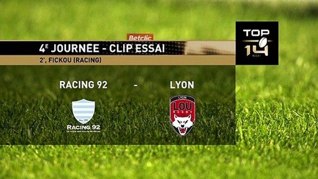 TOP 14 - Essai de Gaël FICKOU (R92) - Racing 92 - LOU Rugby - J04 - Saison 2021/2022