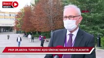 Prof. Dr. Akova Turkovac aşısı Sinovac kadar etkili olacaktır