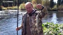 İzolasyondan çıkarak Sibirya'ya tatile giden Putin balık tuttu