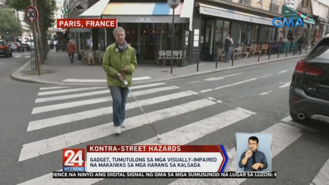 Gadget, tumutulong sa mga visually-impaired na makaiwas sa mga harang sa kalsada | 24 Oras Weekend