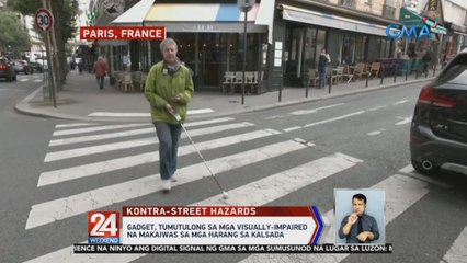 Gadget, tumutulong sa mga visually-impaired na makaiwas sa mga harang sa kalsada | 24 Oras Weekend