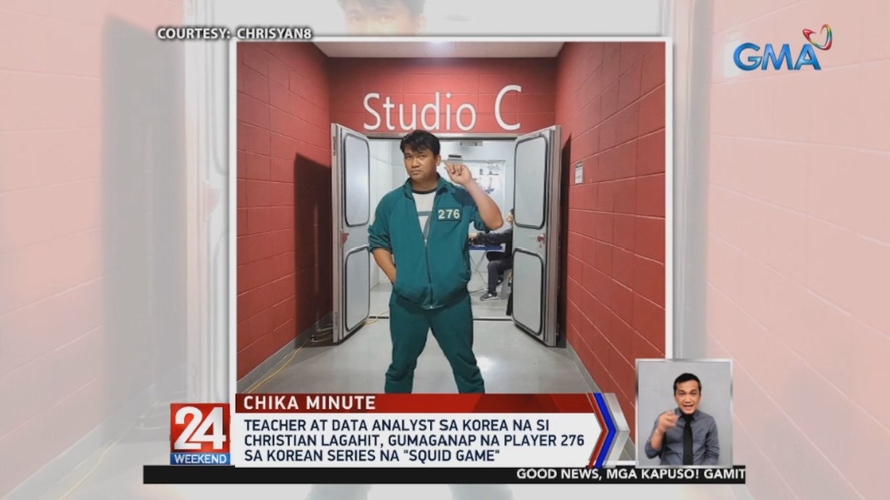 Teacher at data analyst sa Korea na si Christian Lagahit, gumaganap na player 276 sa Korean series na "Squid Game" | 24 Oras Weekend