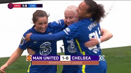 Скачать видео: Kerr scores twice as champions Chelsea demolish Man United