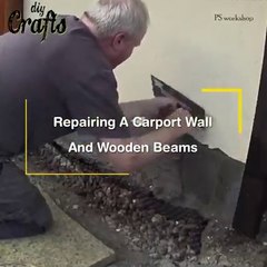 How to repairing a carport and wooden beams  how to build a metal carport  carport installation