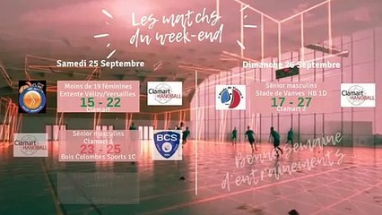 Résultats du premier week-end de championnat saison 2021-2022