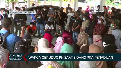 Warga Gerudug PN Pekalongan Saat Sidang Pra Peradilan