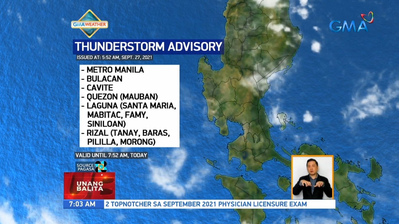 Thunderstorm advisory | UB