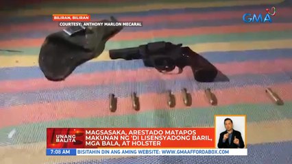 UB_092721_17Magsasaka, arestado matapos makunan ng 'di linsensyadong baril, mga bala at holster | UB