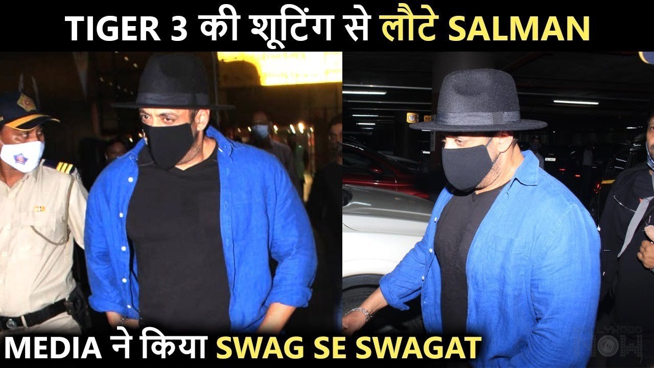 Salman Khan Arrives From Austria, STYLISH Entry At Mumbai Airport | Tiger 3 Shooting