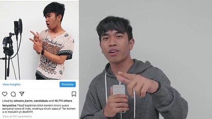 Iseng iseng tiru suara penyanyi terkenal