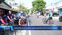 Kapolres Sukoharjo Ajak Sarapan Soto dan Berikan Bansos Kepada Kaum Difabel