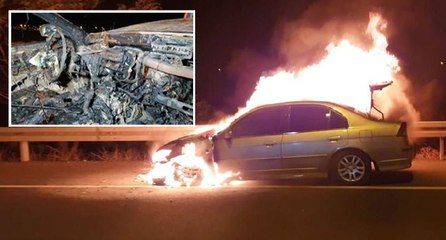 Otoyolda dehşet! Önce alev aldı sonra patladı