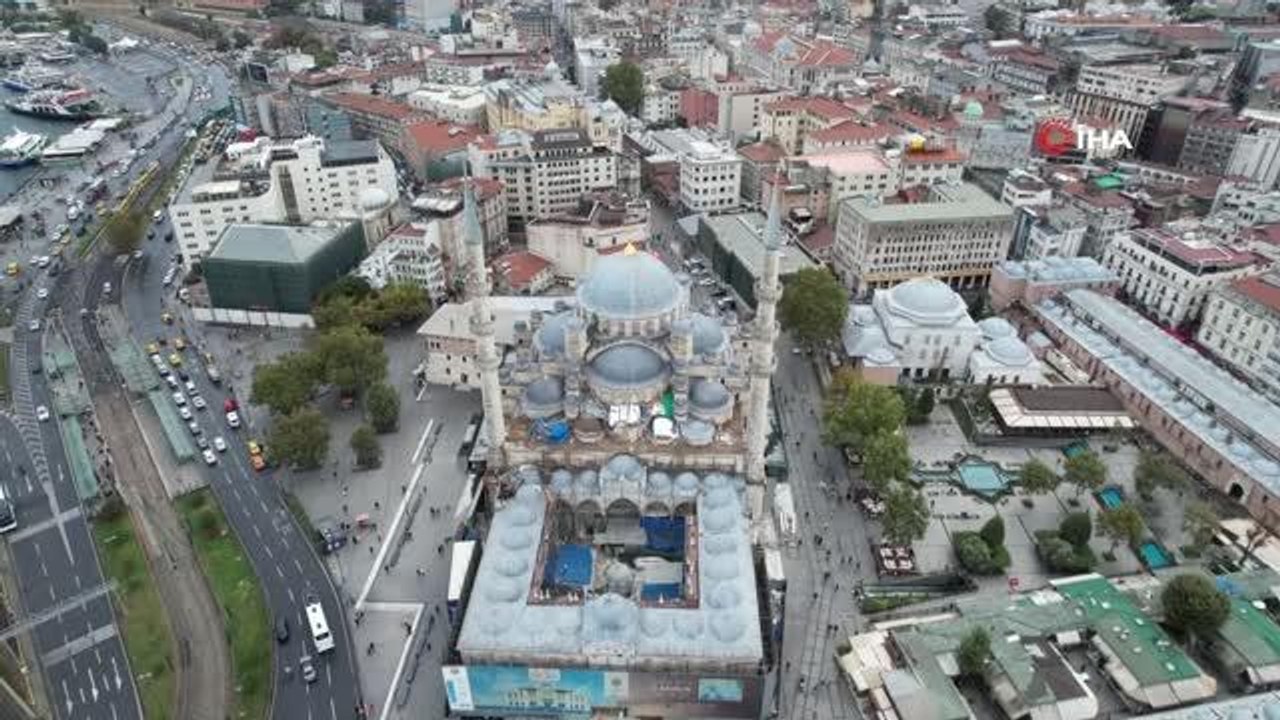 Eminönü'ndeki Yeni Camii'de restorasyon çalışmalarının yüzde 85'i tamamlandı