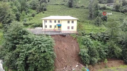 Son dakika haberleri... Rize'de selde bahçesi kopan okul için zemin etüdü raporu bekleniyor