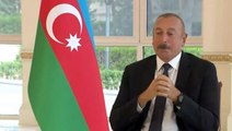 Aliyev'in zor anları! İşgalden kurtarılan topraklara ziyaretini anlatırken gözleri doldu