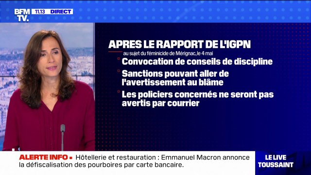 Féminicide de Mérignac: les résultats de l'enquête interne confirment une série de fautes professionnelles de la part des policiers