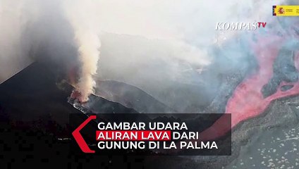 Gambar Udara Aliran Lava Meluncur Rusak Ratusan Rumah dari Gunung Berapi di La Palma