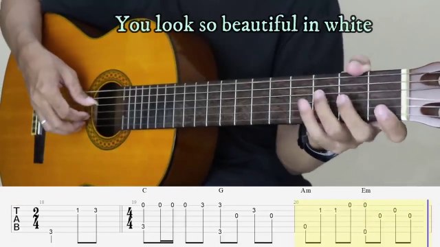 Beautiful in White - Westlife - Fingerstyle Guitar Tutorial TAB.