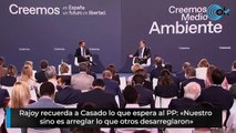 Rajoy recuerda a Casado lo que espera al PP: «Nuestro sino es arreglar lo que otros desarreglaron»