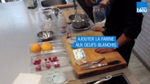 Recette : Croustillant de petit beurre, crémeux au poivre Timut, segments de pamplemousse rose