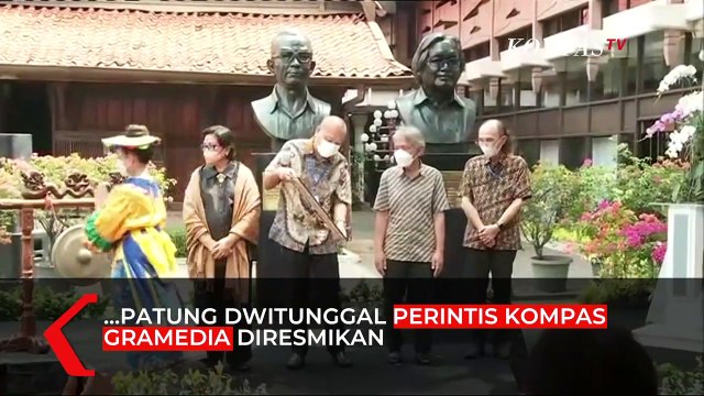 Peresmian Patung Perintis Kompas Gramedia Jakob Oetama dan PK Ojong Diresmikan