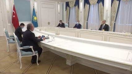 Son dakika gündem: NUR SULTAN - TBMM Başkanı Şentop, Kazakistan Cumhurbaşkanı Tokayev tarafından kabul edildi