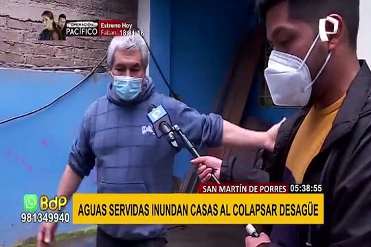 Aniego en SMP: aguas servidas inundan viviendas tras colapso de desagüe