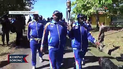 Kirab Api PON XX Keliling Kota Dan Kabupaten Sorong