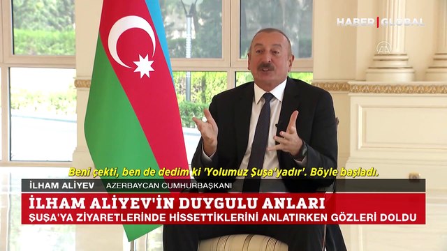 İlham Aliyev'in duygulu anları! Şuşa'ya ziyaretinde hissettiklerini anlatırken gözleri doldu