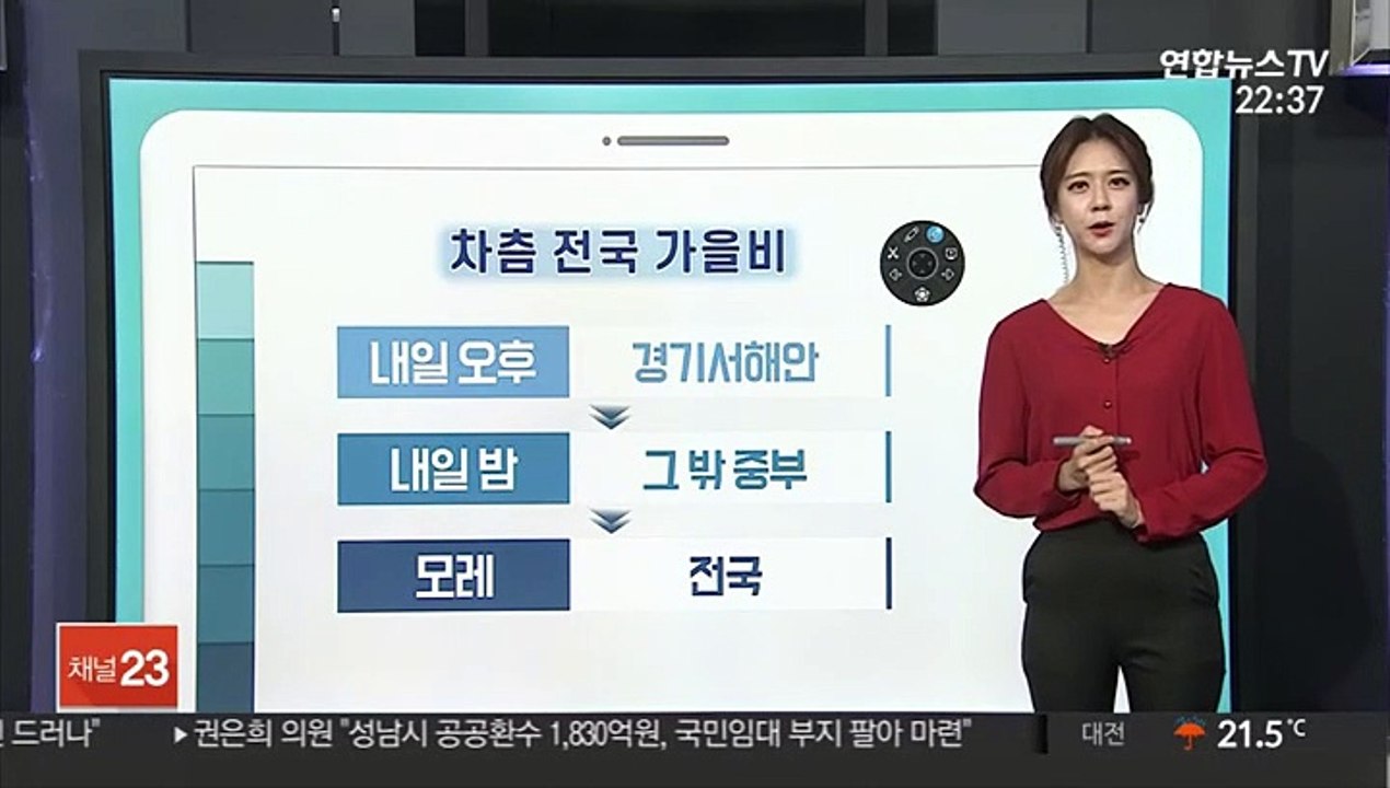 [날씨클릭] 내일 오후 경기 서해안 비 시작…모레 전국 확대